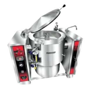 Commercial Induction Cook Wok Mixer Boiling Pan –  Double Jacket with Level Guage
